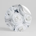 ELEGANCE IN WHITE Runder Wandsticker zum Abziehen und Aufkleben