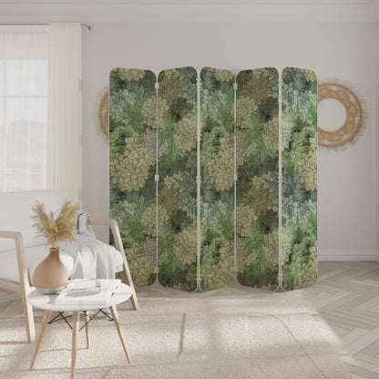 SUCCULENT CLUSTER 5-Panel Plywood Room Divider