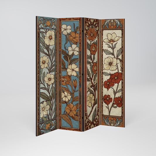 TIMELESS FLORA 4-Panel Room Divider