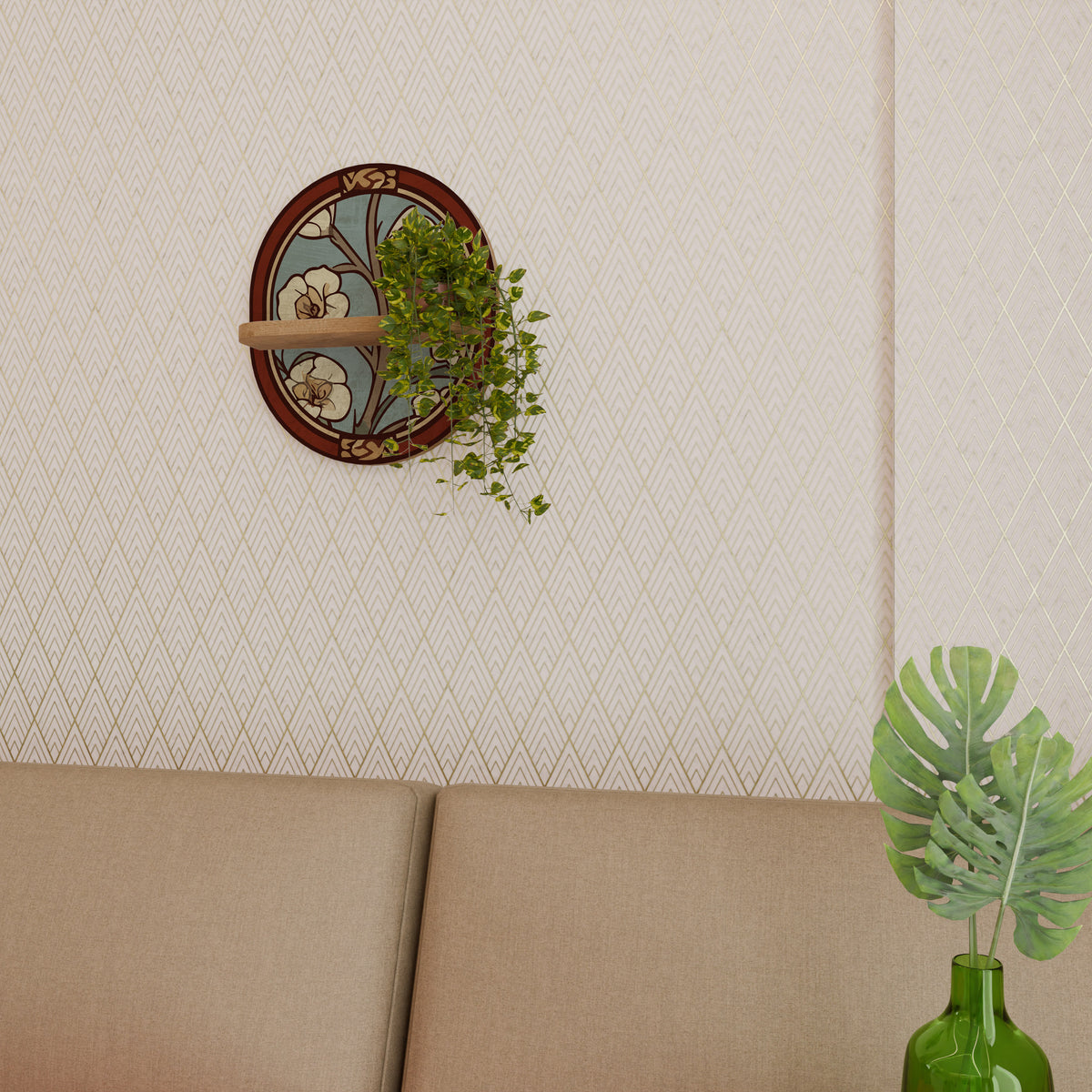 ORNATE PETALS Art Shelf