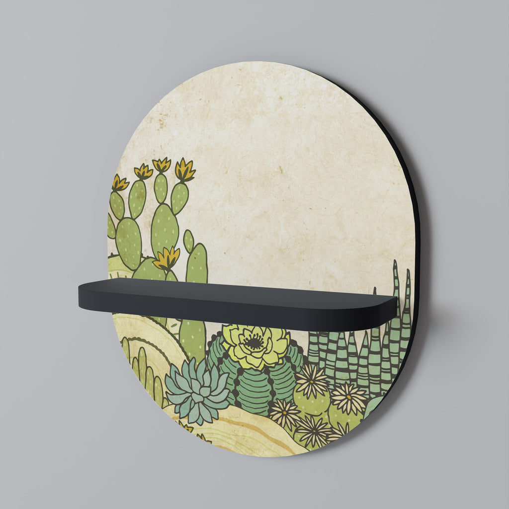 SUCCULENTS KALEIDOSCOPE Decorative Art Shelf