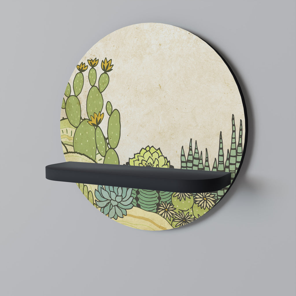 SUCCULENTS KALEIDOSCOPE Decorative Art Shelf