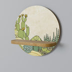 SUCCULENTS KALEIDOSCOPE Decorative Art Shelf