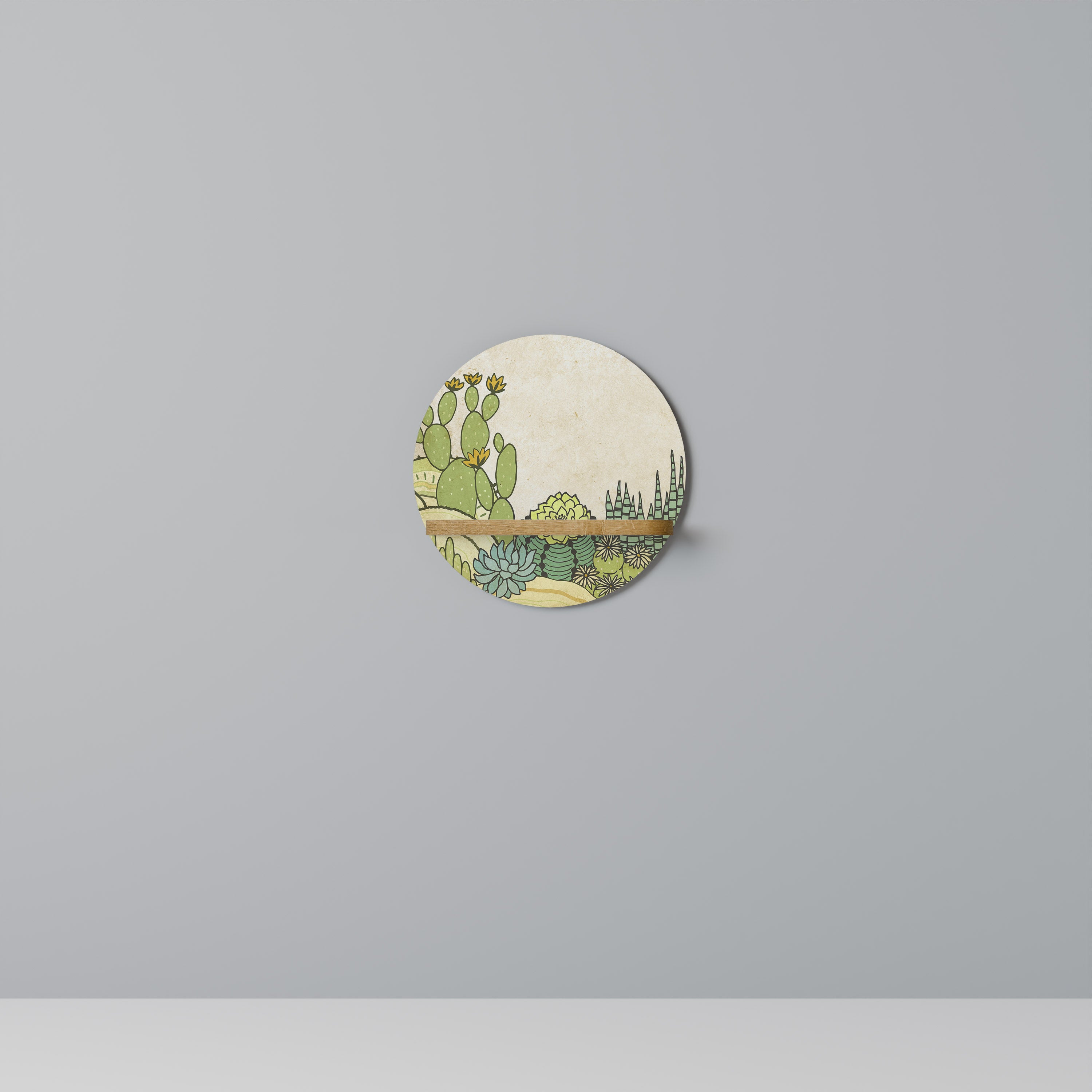 SUCCULENTS KALEIDOSCOPE Decorative Art Shelf