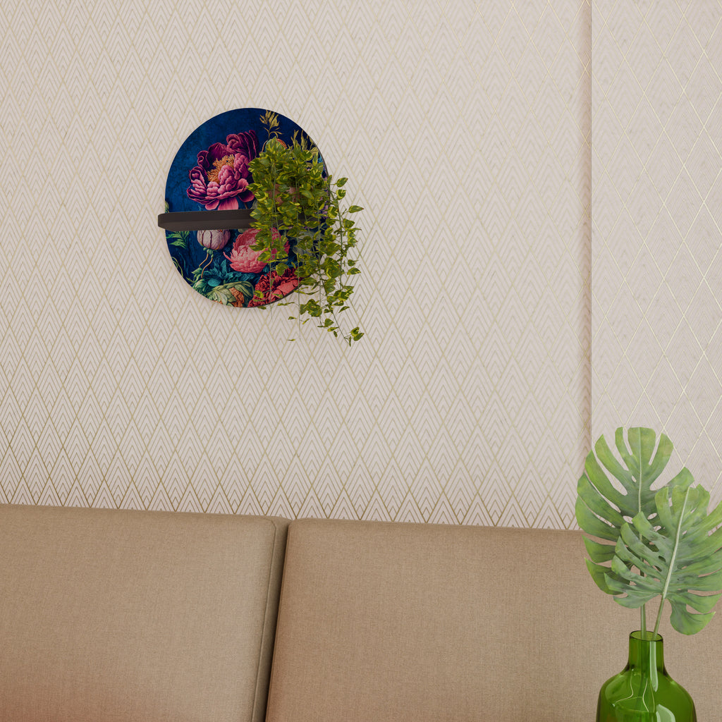 BLOOMING ELEGANCE Decorative Art Shelf