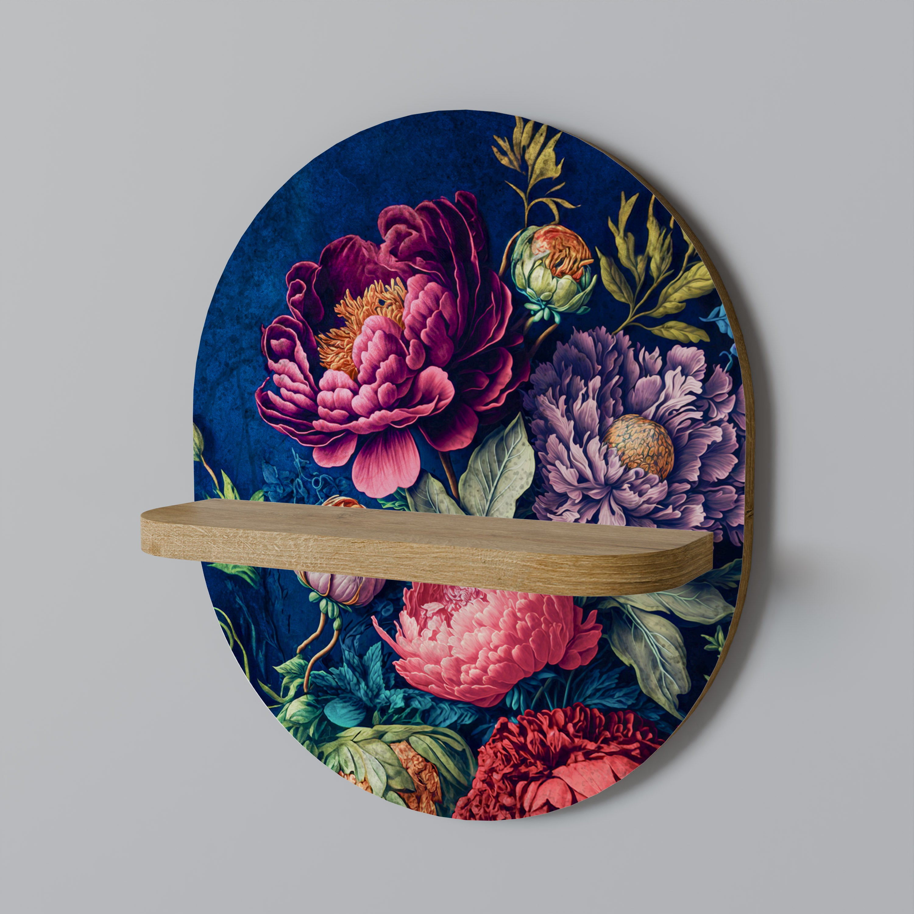 BLOOMING ELEGANCE Decorative Art Shelf