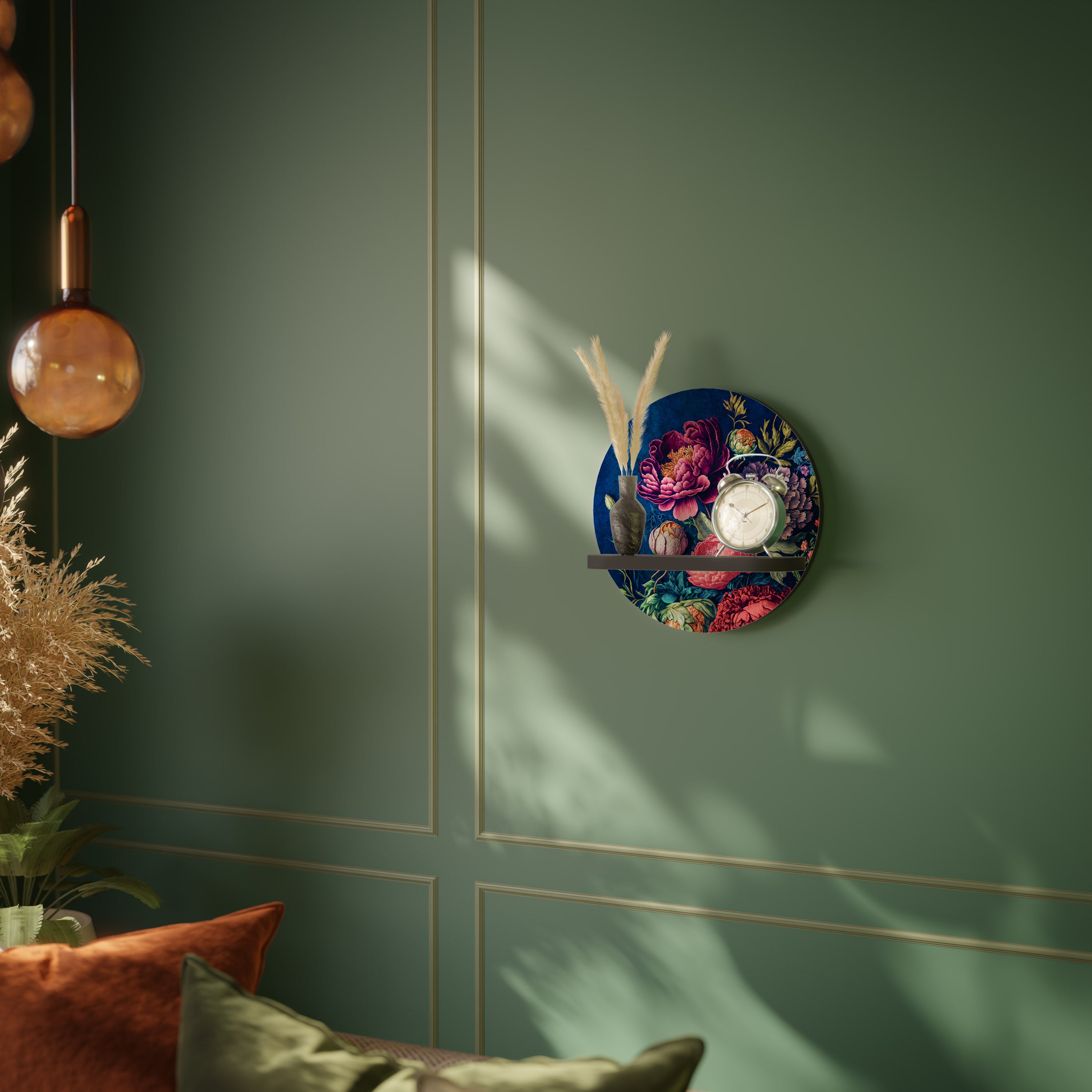 BLOOMING ELEGANCE Decorative Art Shelf