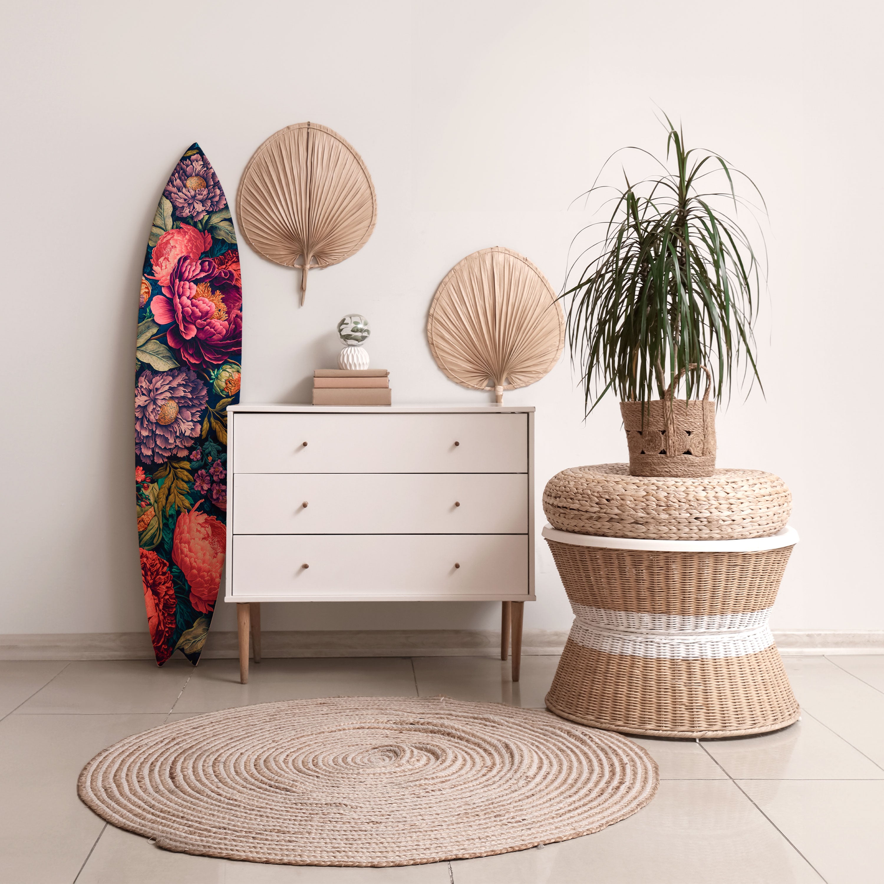 BLOOMING ELEGANCE Surfboard Decorative Panel
