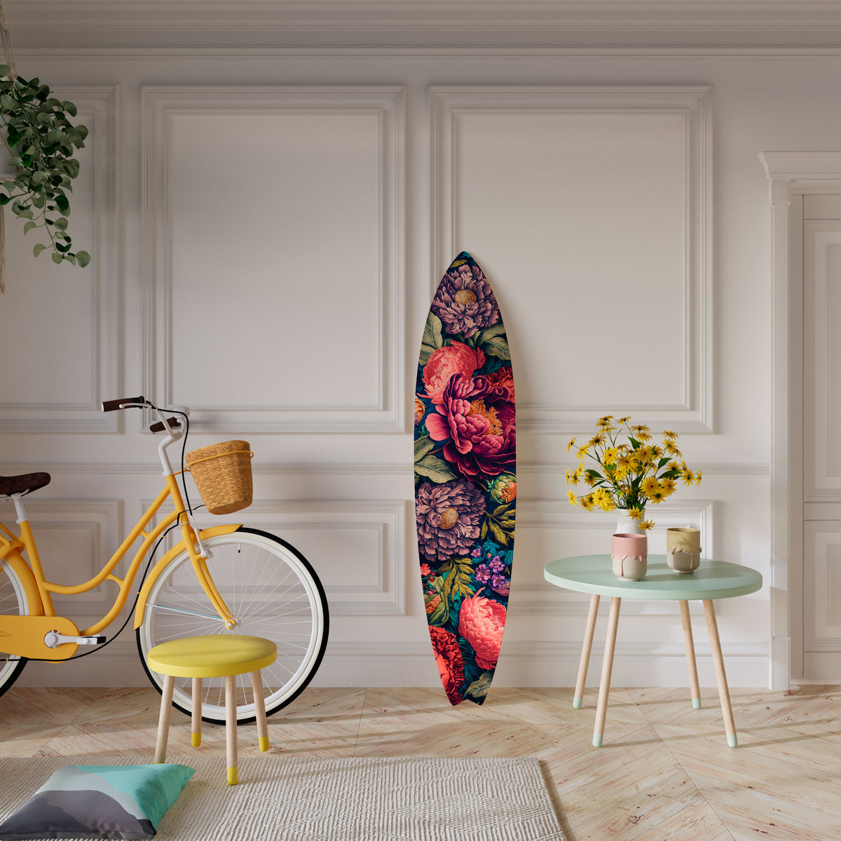 BLOOMING ELEGANCE Surfboard Decorative Panel