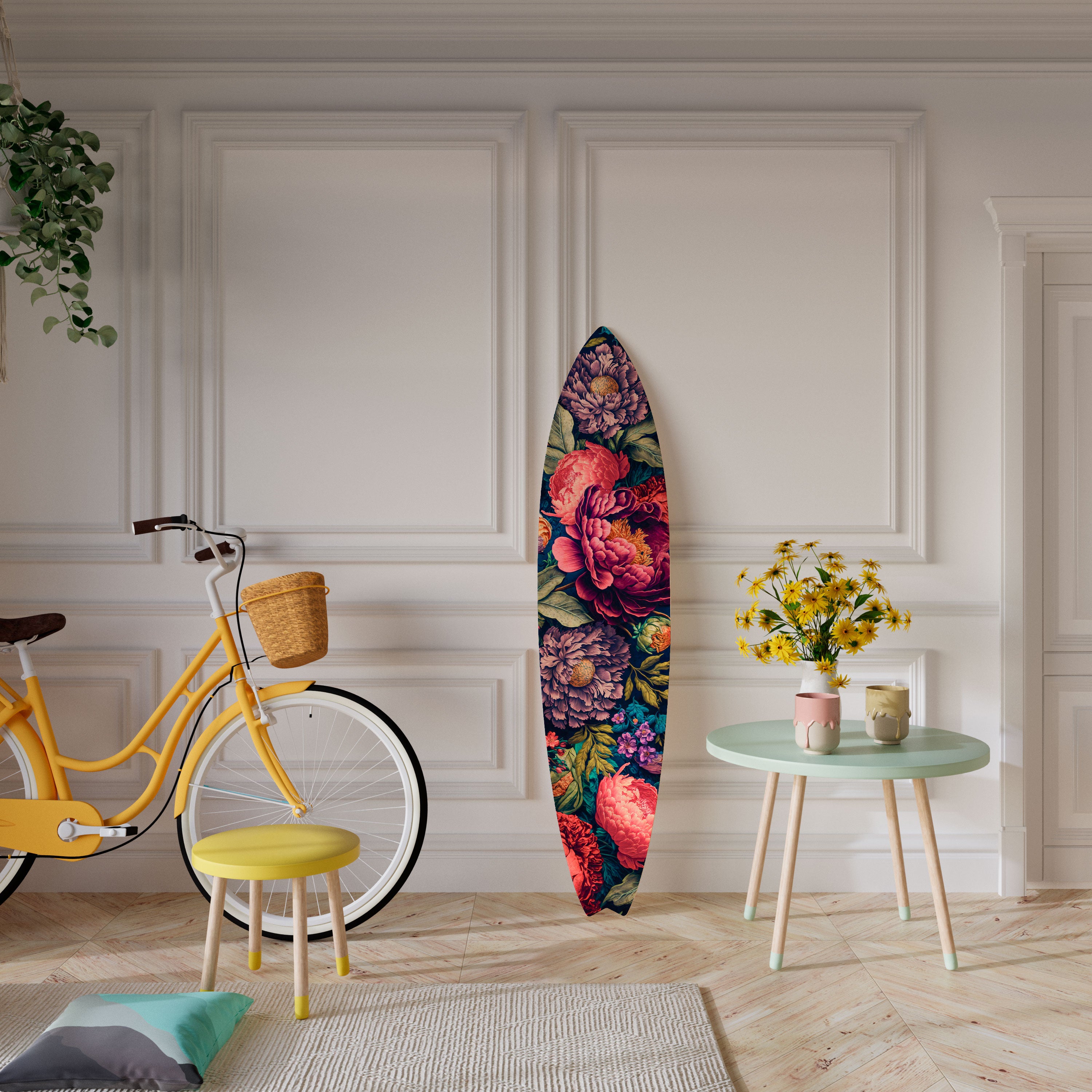 BLOOMING ELEGANCE Surfboard Decorative Panel