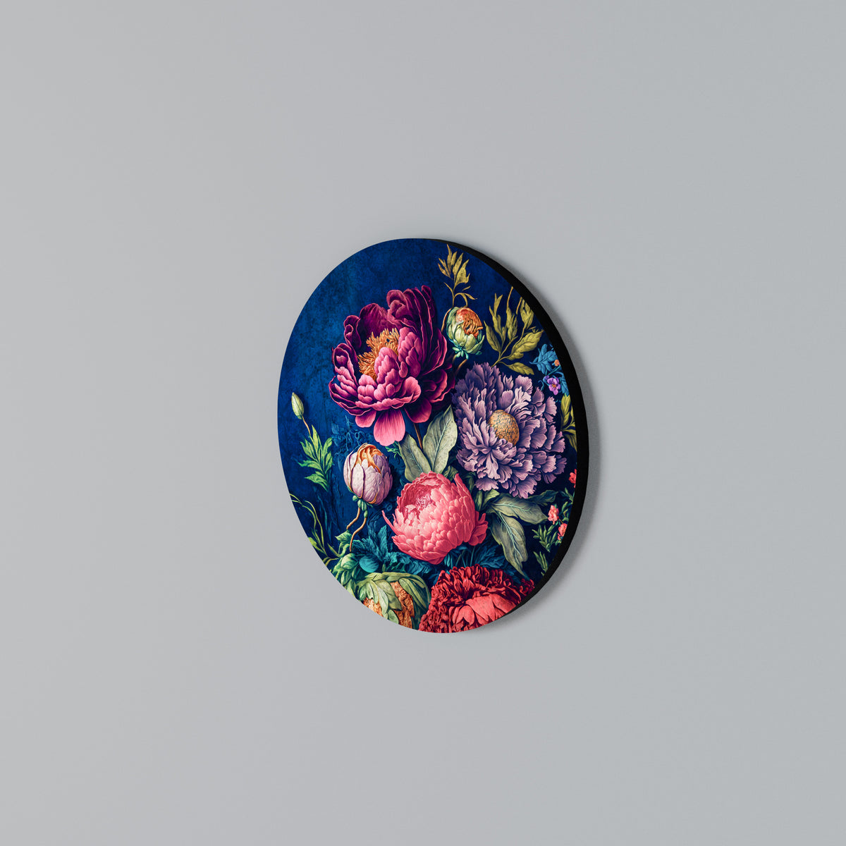 BLOOMING ELEGANCE Round Wall Art