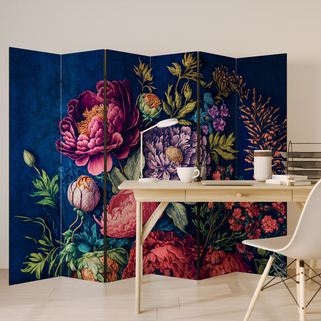 BLOOMING ELEGANCE 6-Panel Room Divider