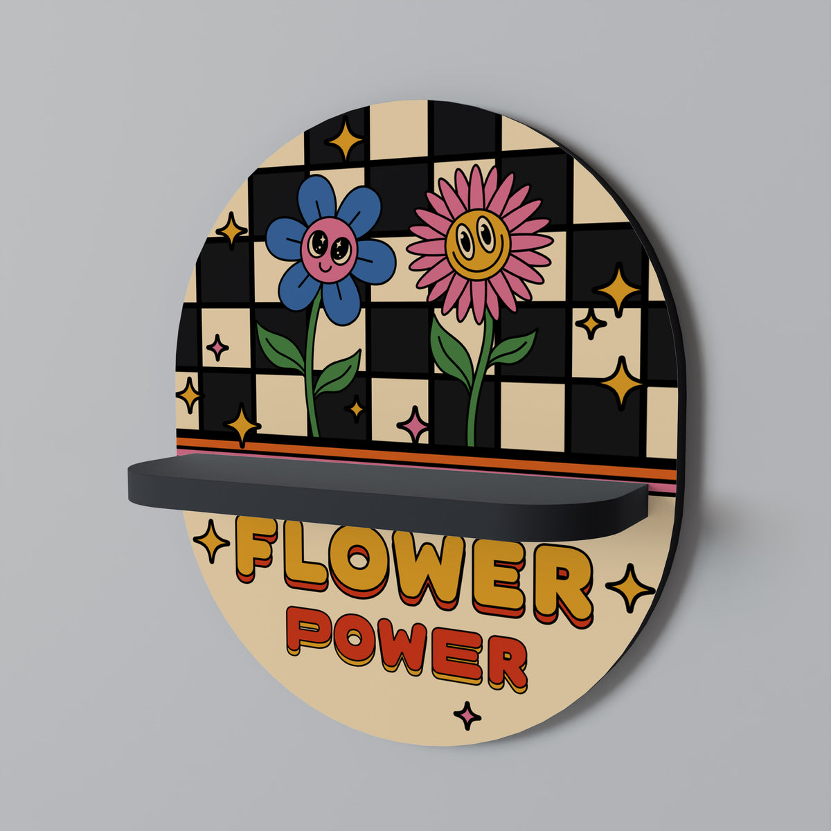 FLOWER POWER Dekoratives Wandregal