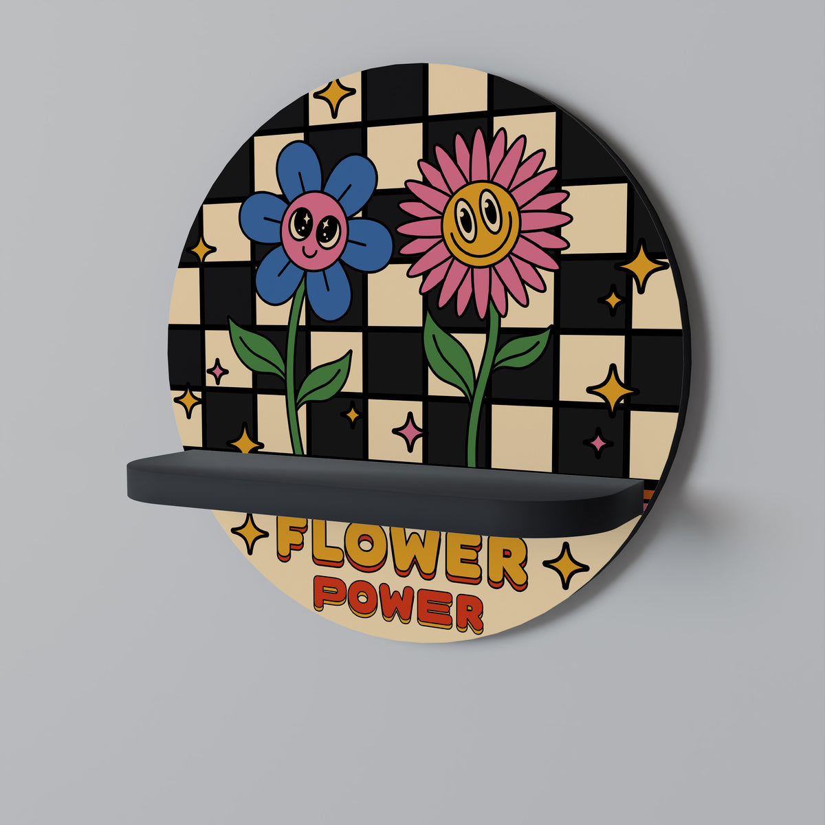 FLOWER POWER Dekoratives Wandregal