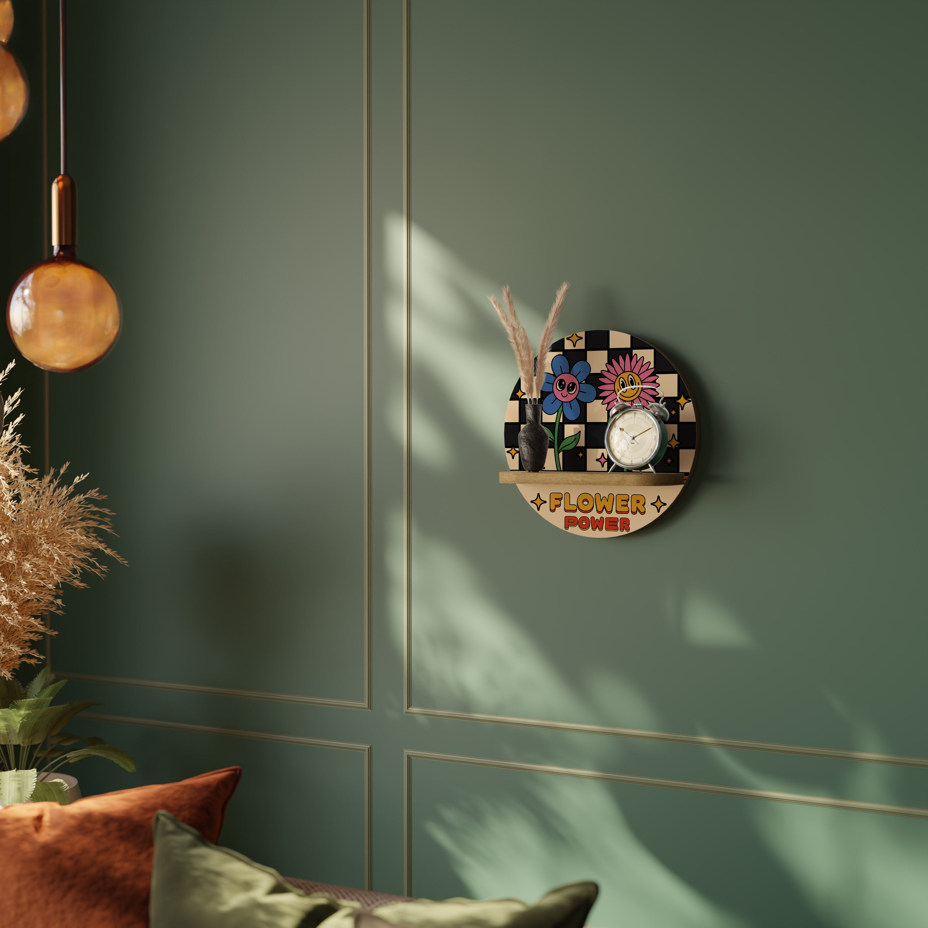 FLOWER POWER Decorative Art Shelf