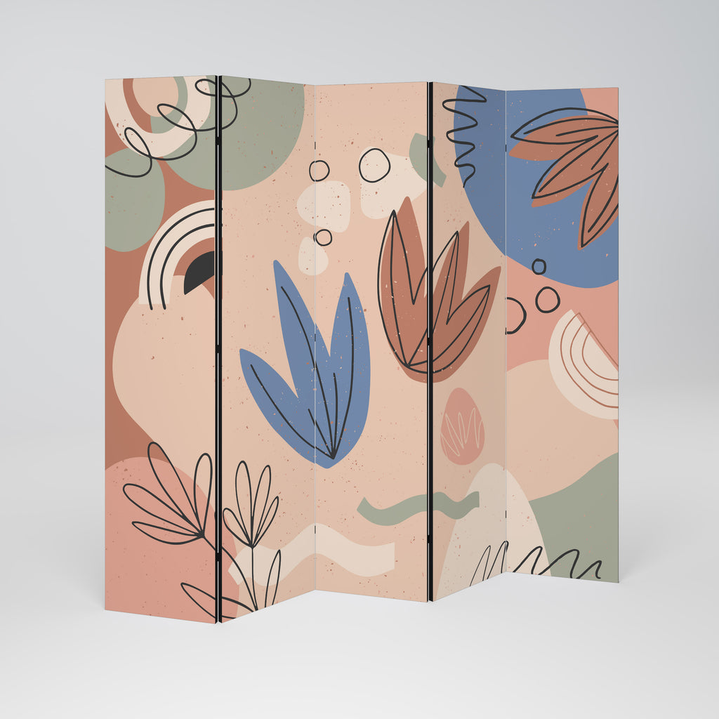 PASTEL DESTINY Biombo de 5 paneles