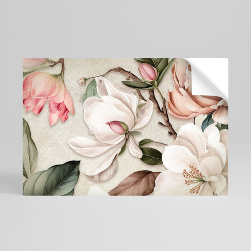 FLORAL GRACE Selbstklebendes Horizontal-Poster