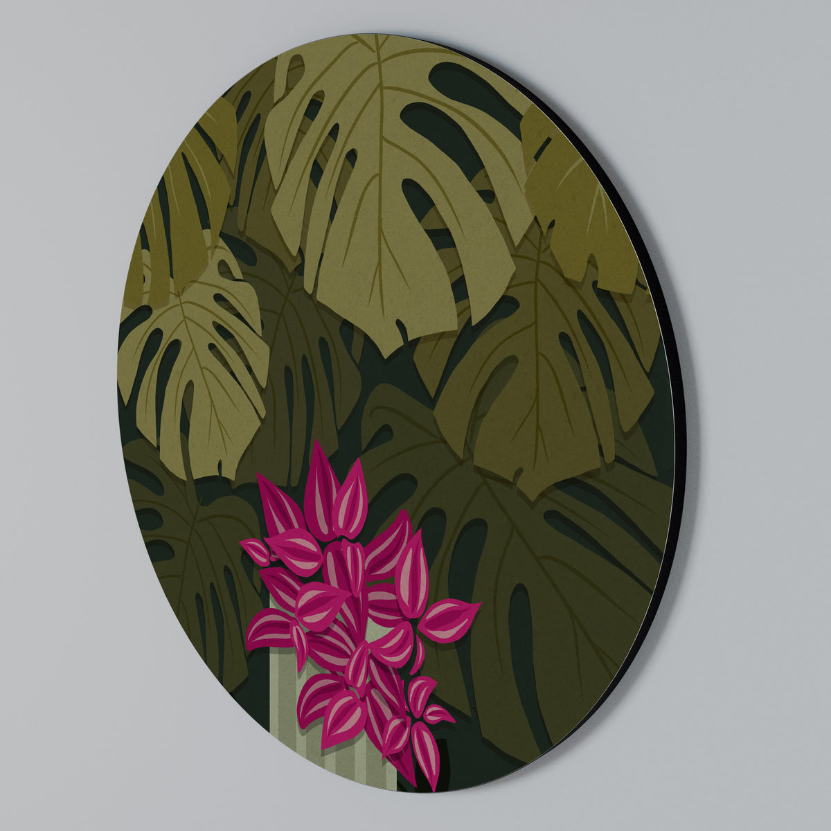 TROPICAL BEAUTY Round Wall Art