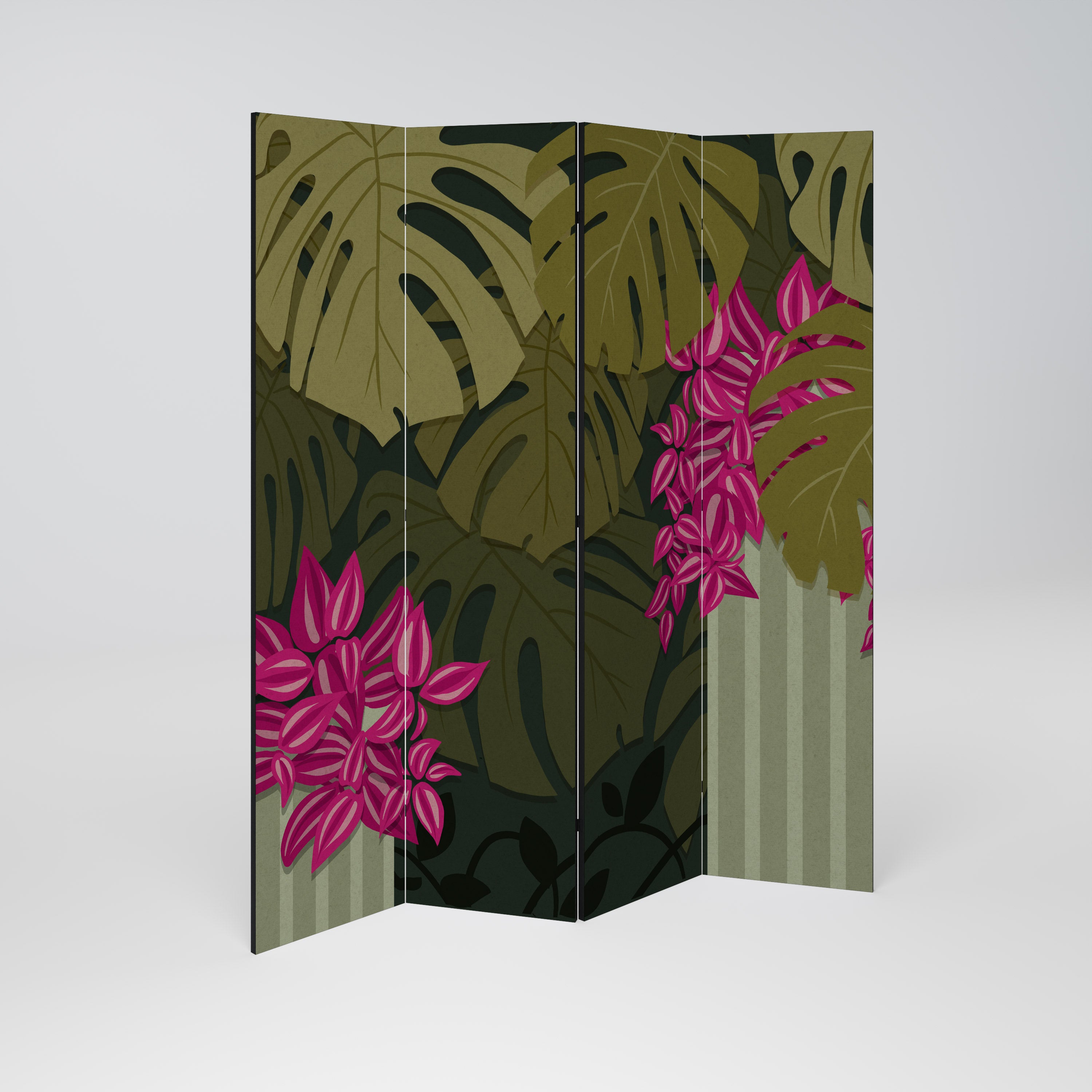 TROPICAL BEAUTY 4-Panel Room Divider