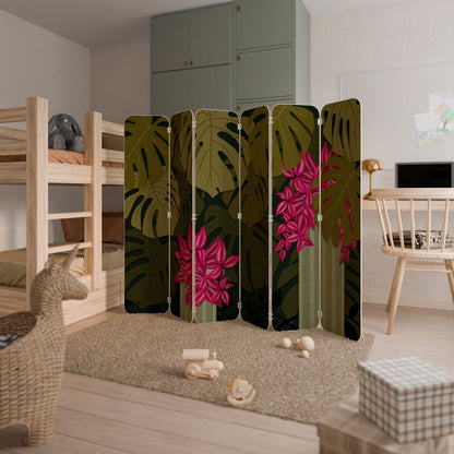 TROPICAL BEAUTY 6-Panel Plywood Room Divider