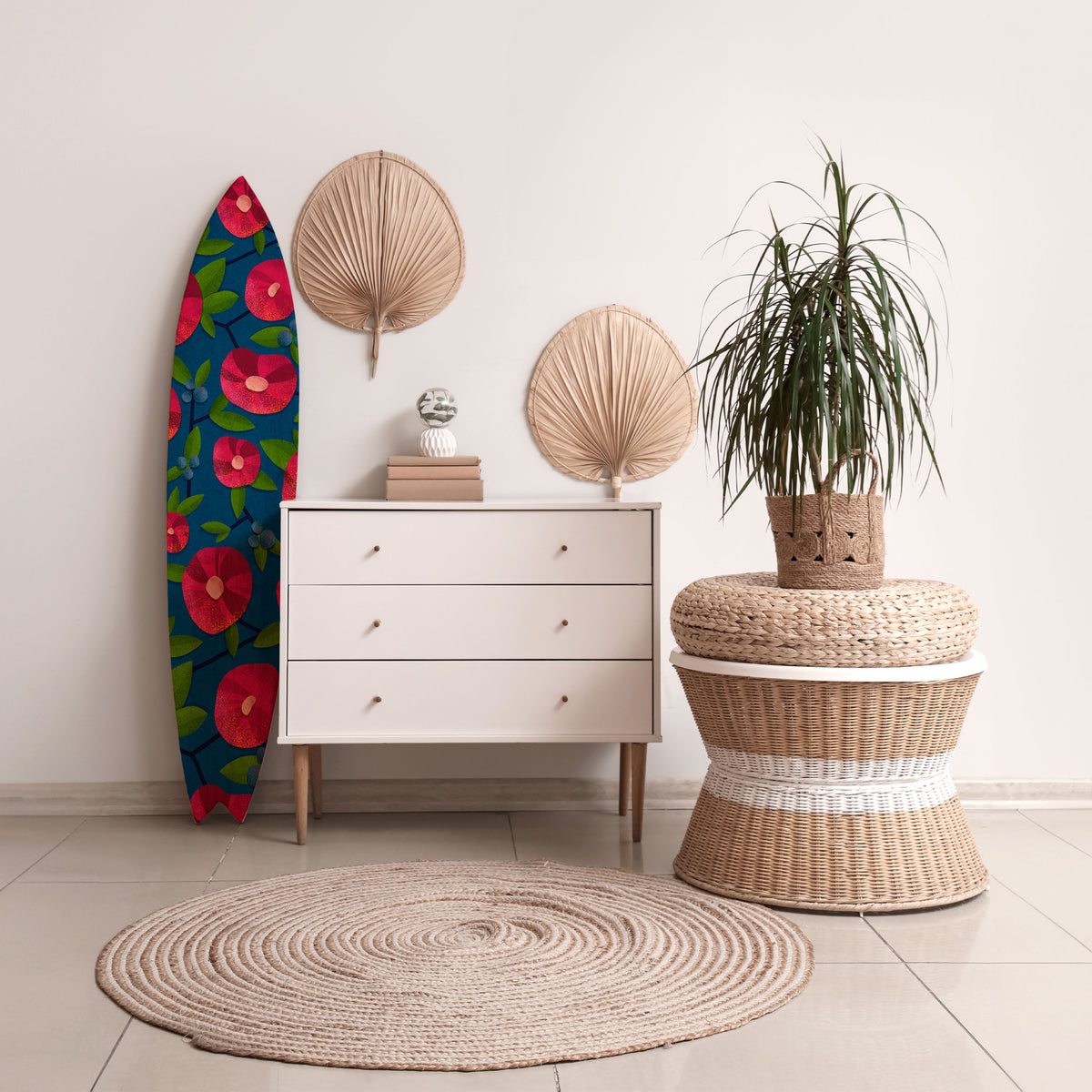 SPRING THOUGHTS Panel decorativo de tabla de surf