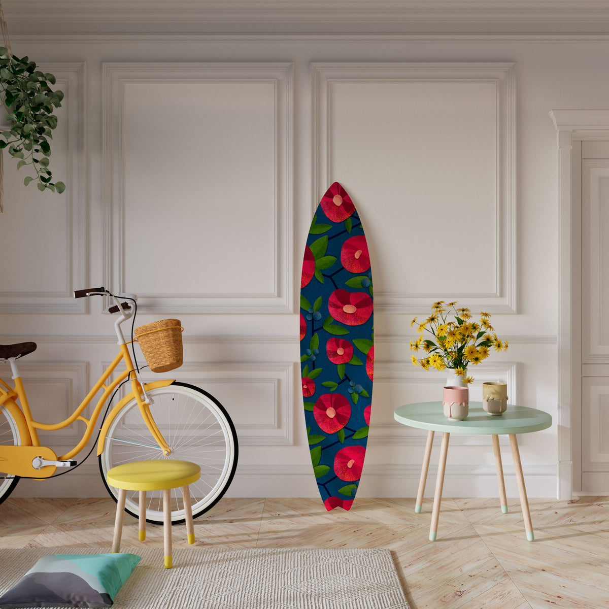 SPRING THOUGHTS Panel decorativo de tabla de surf