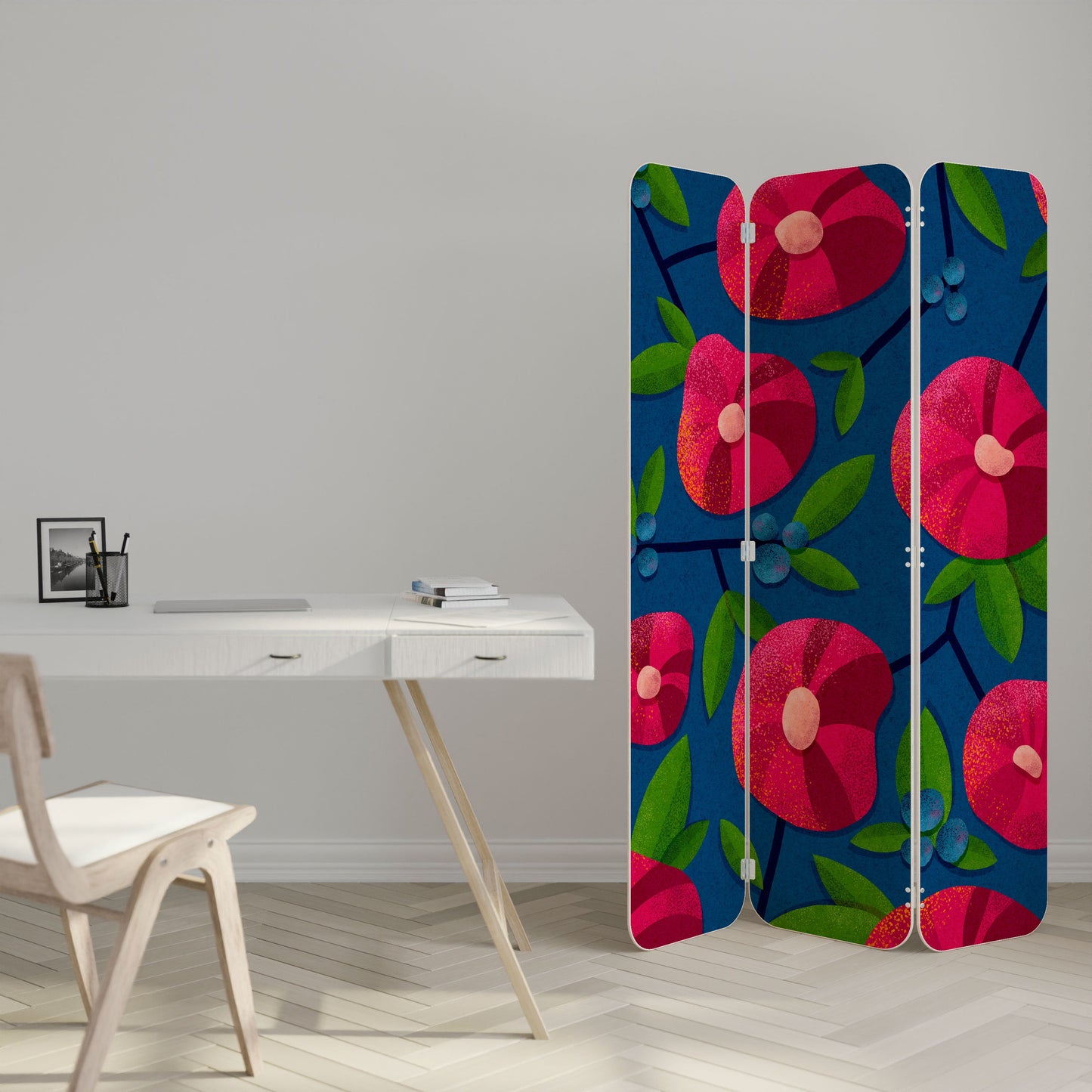 SPRING THOUGHTS 3-Panel Plywood Room Divider