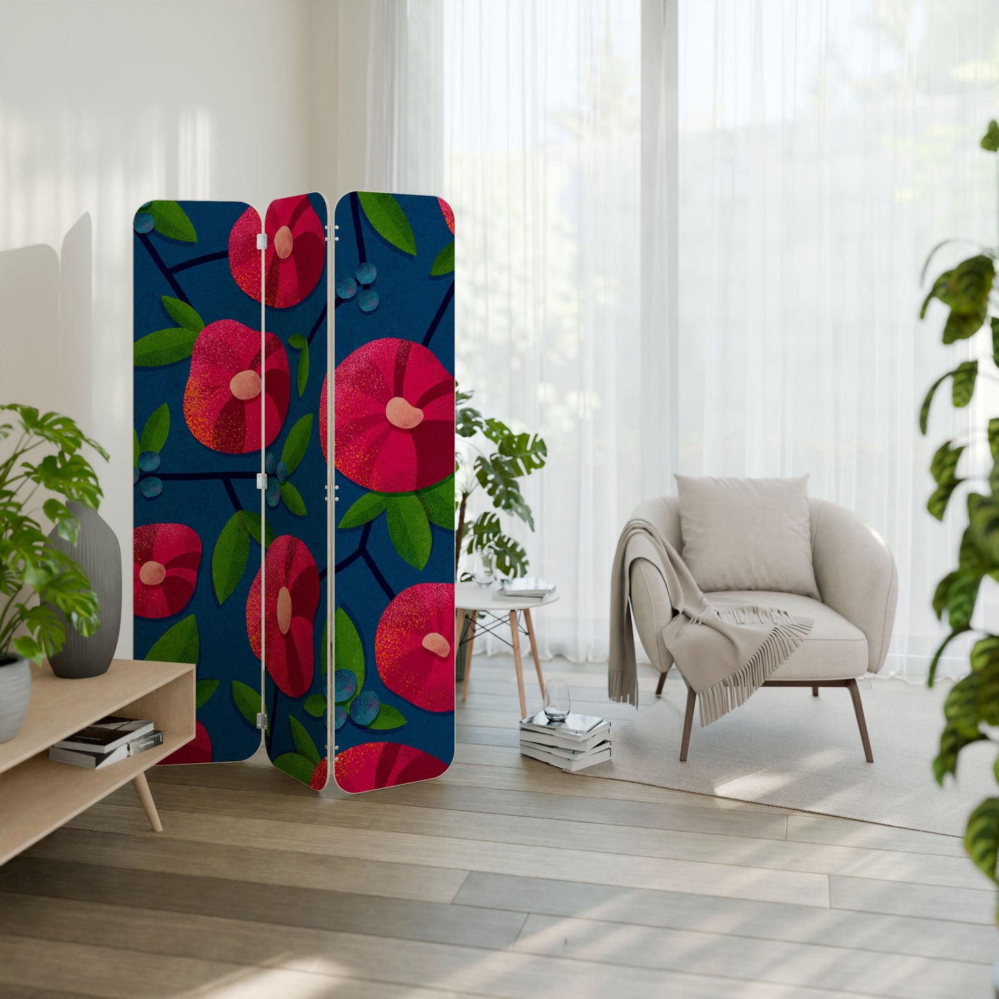 SPRING THOUGHTS 3-Panel Plywood Room Divider