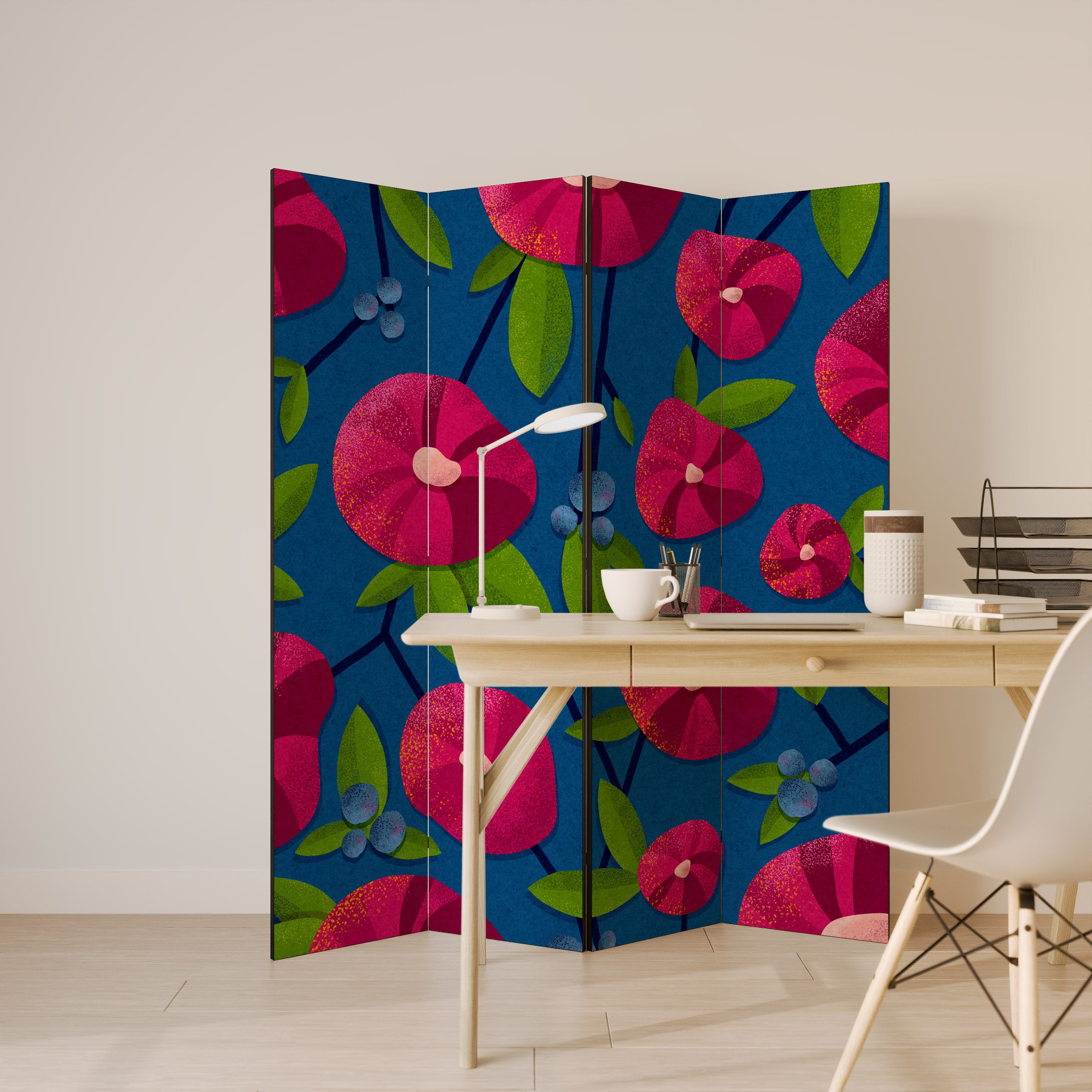 SPRING THOUGHTS 4-Panel Room Divider