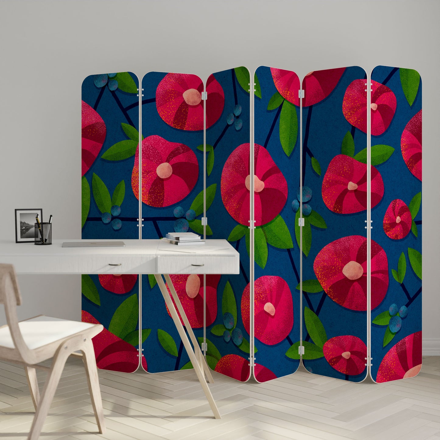 SPRING THOUGHTS 6-Panel Plywood Room Divider