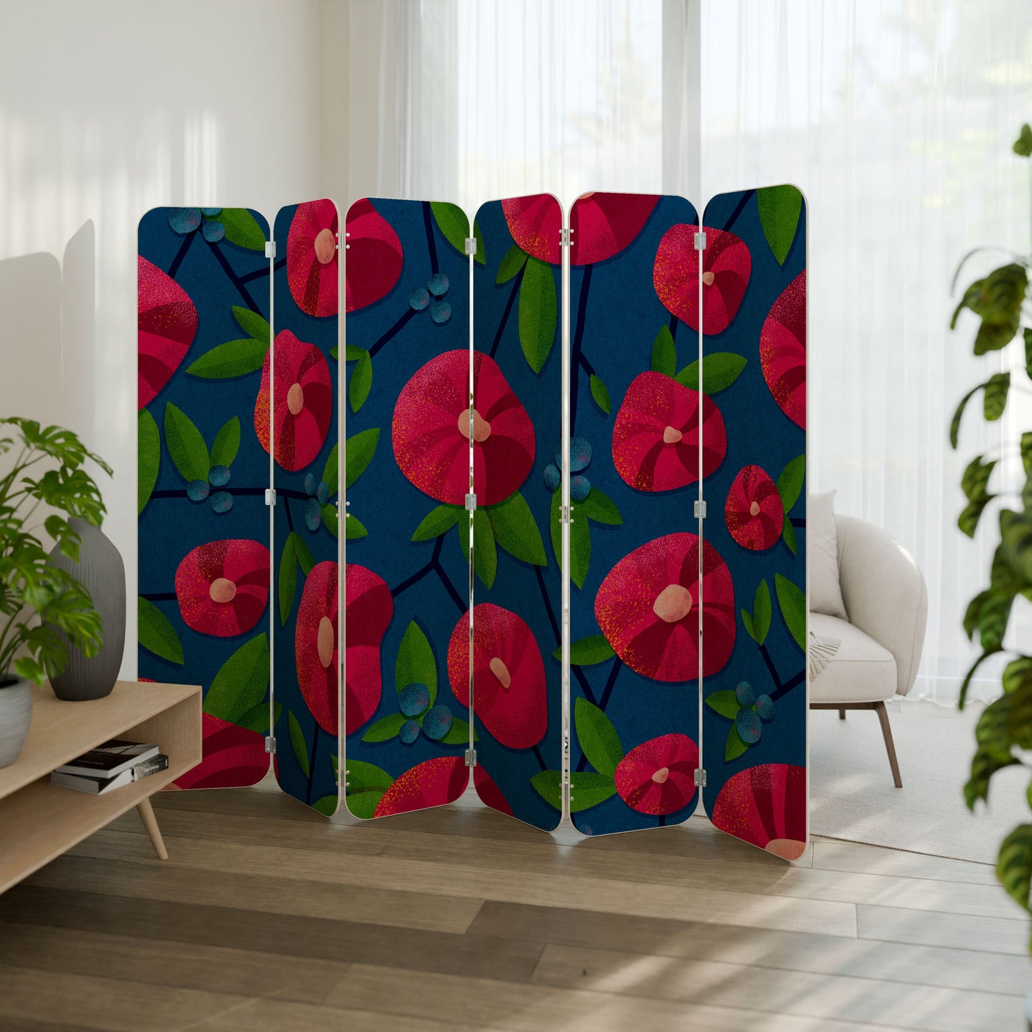 SPRING THOUGHTS 6-Panel Plywood Room Divider