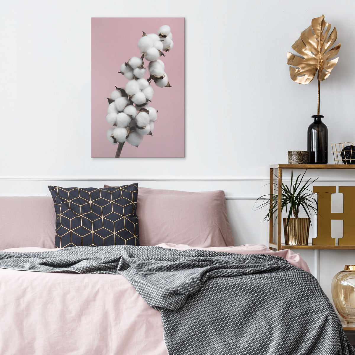 COTTON CLOUDS WHISPER Quadro em tela vertical