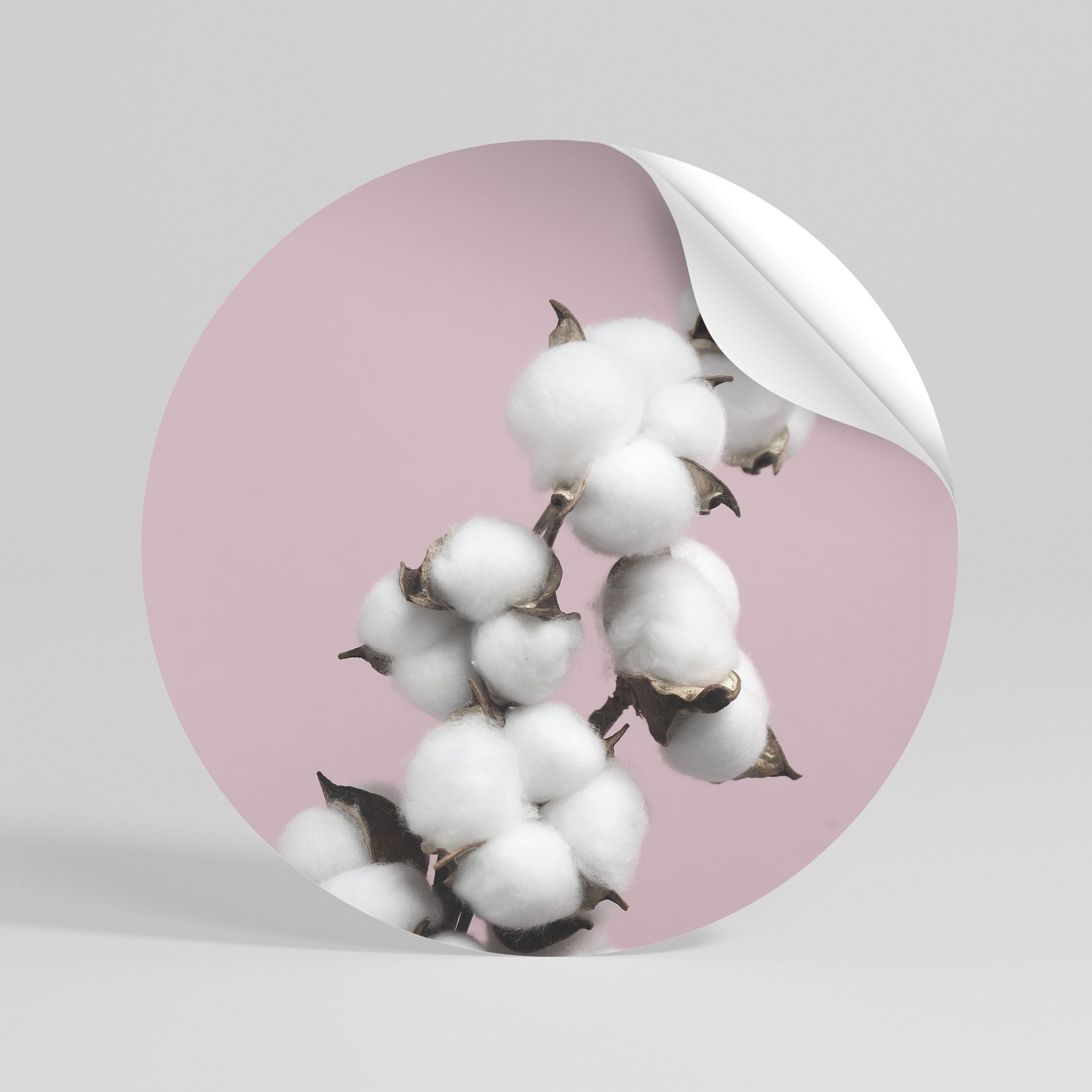 COTTON CLOUDS WHISPER Αυτοκόλλητη Αφίσα στρογγυλή