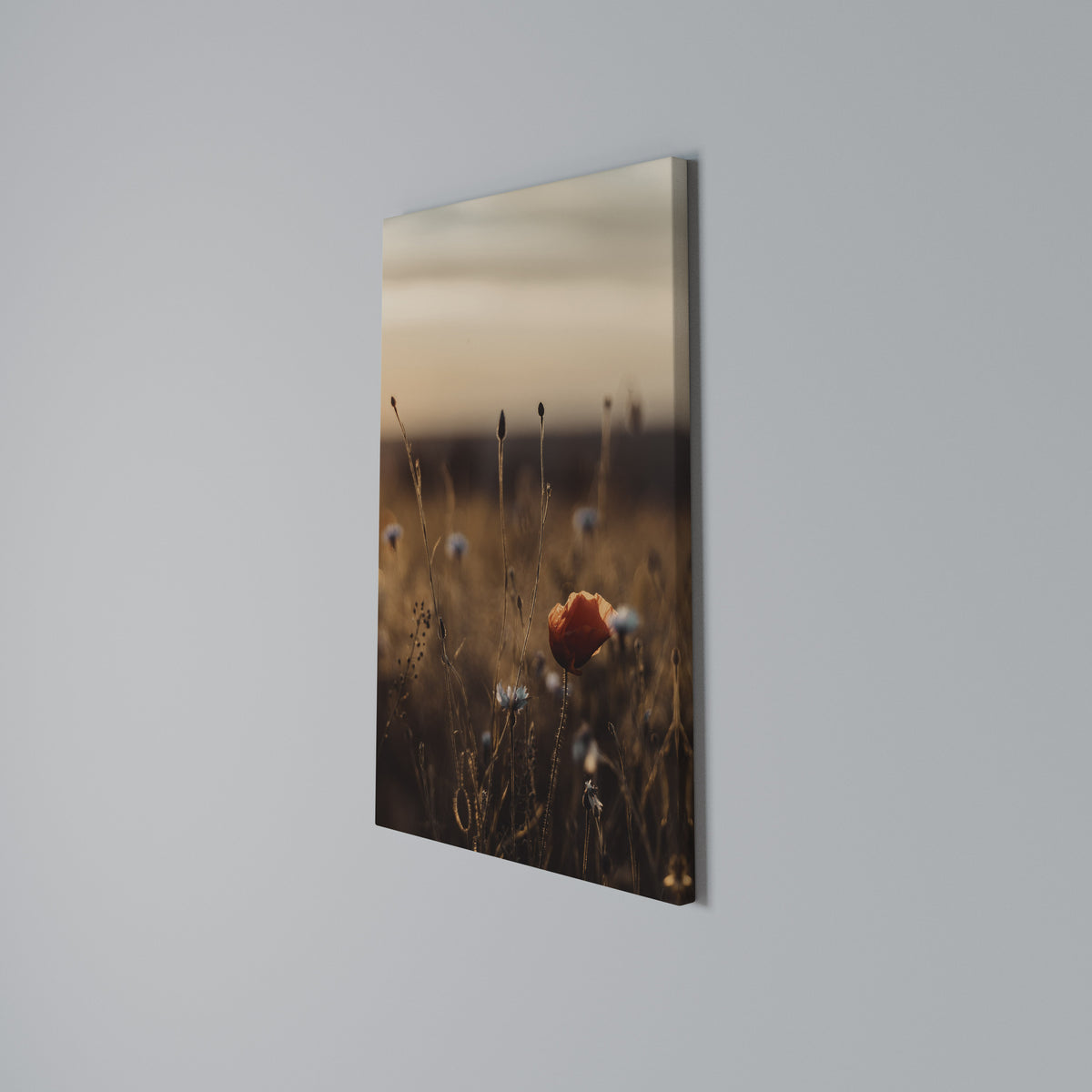 GLOWING MEADOWS AT DUSK Vertical Canvas Print