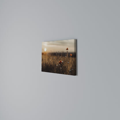 GLOWING MEADOWS AT DUSK Horizontal Canvas Print