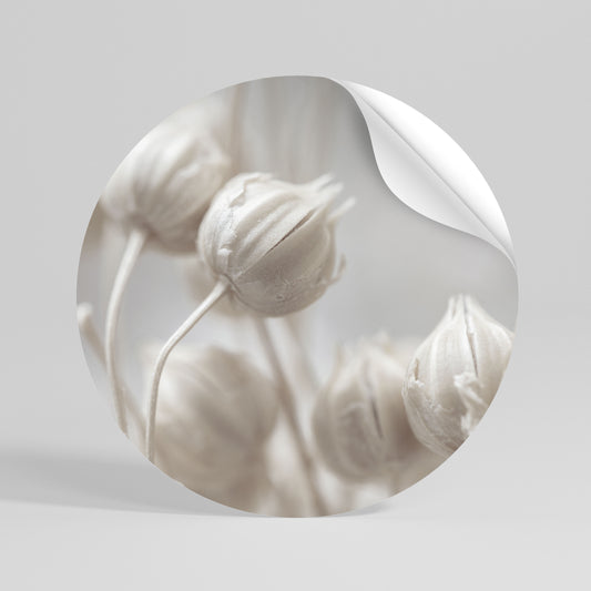 MYSTICAL BOTANICAL BLUSH Peel and Stick Round Sticker