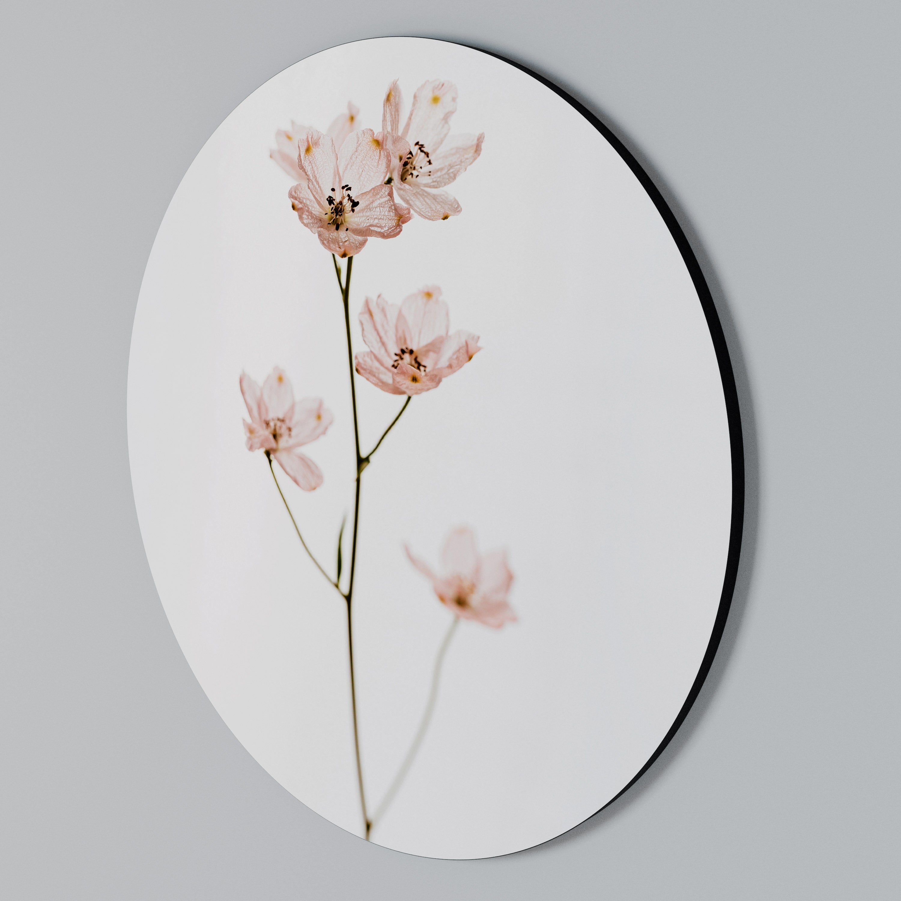 WHISPERS OF PINK Round Wall Art