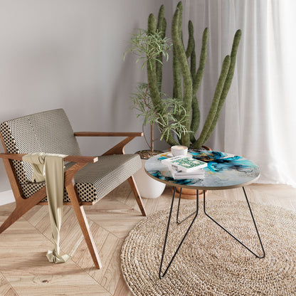 COBALT BLOSSOMS Large Coffee Table