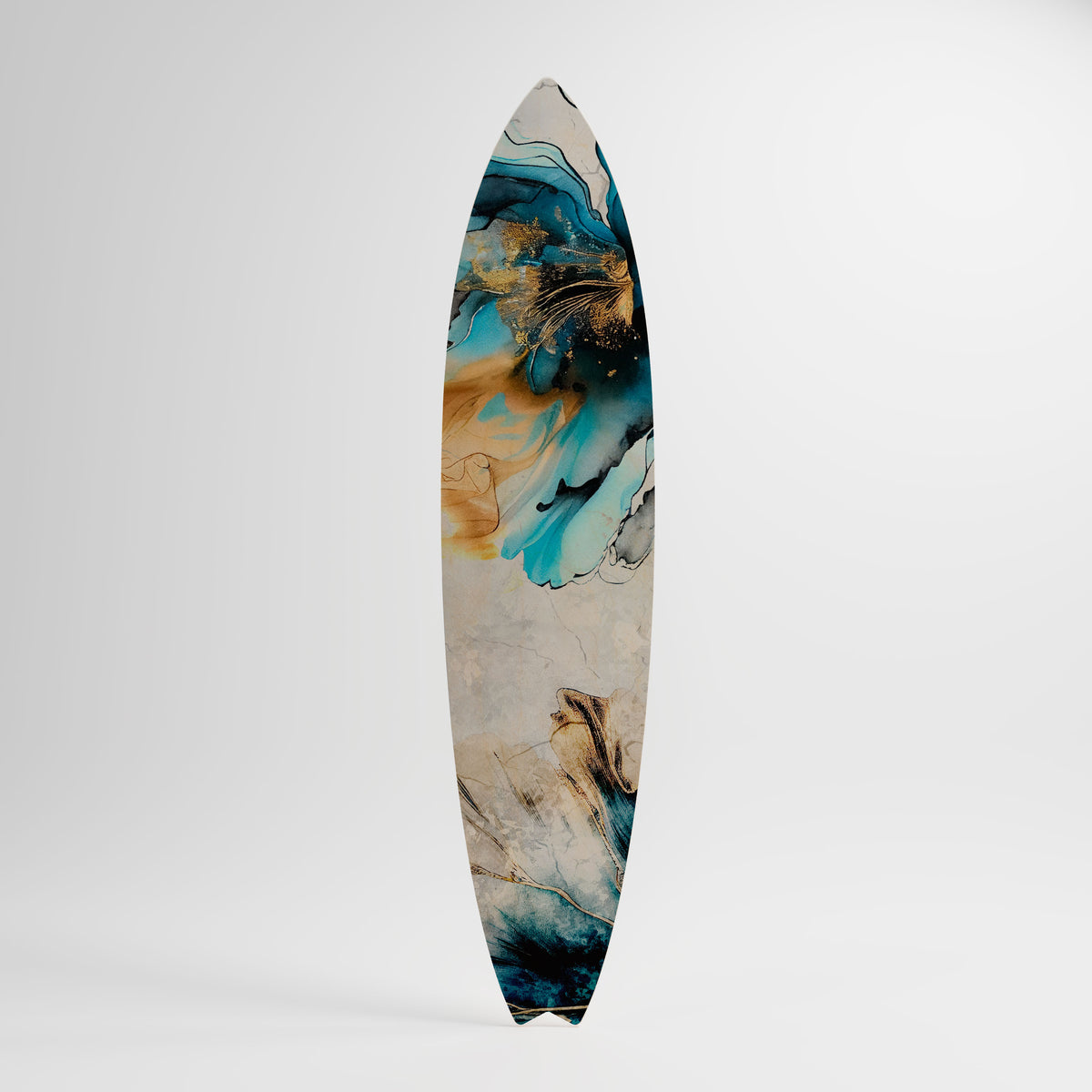 COBALT BLOSSOMS Painel Decorativo Prancha de Surf