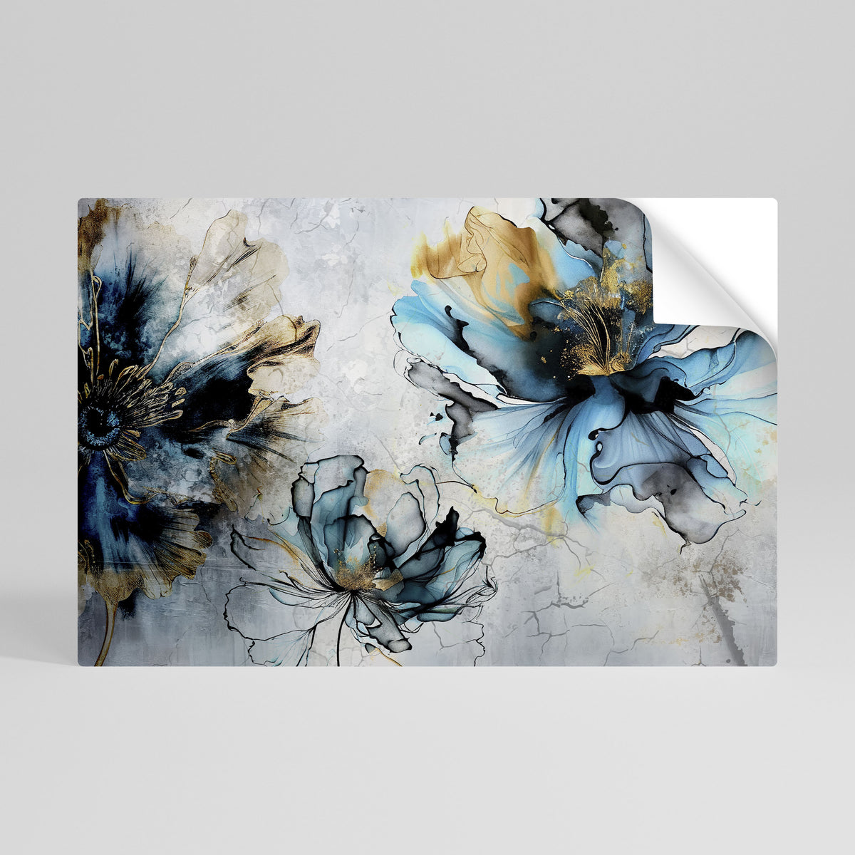 COBALT BLOSSOMS Αυτοκόλλητη Αφίσα οριζόντια