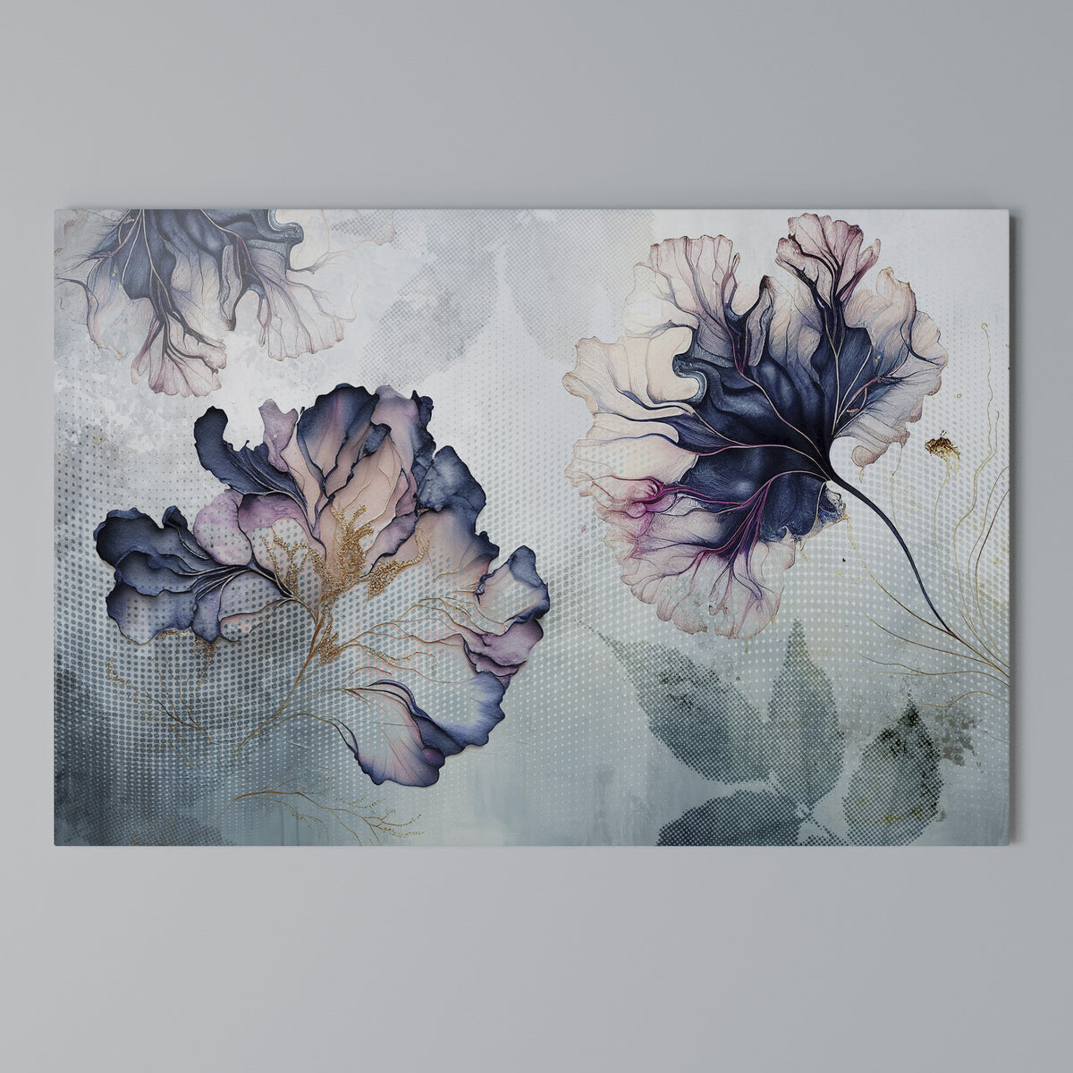 ICY BLOSSOMS Horizontal Canvas Print