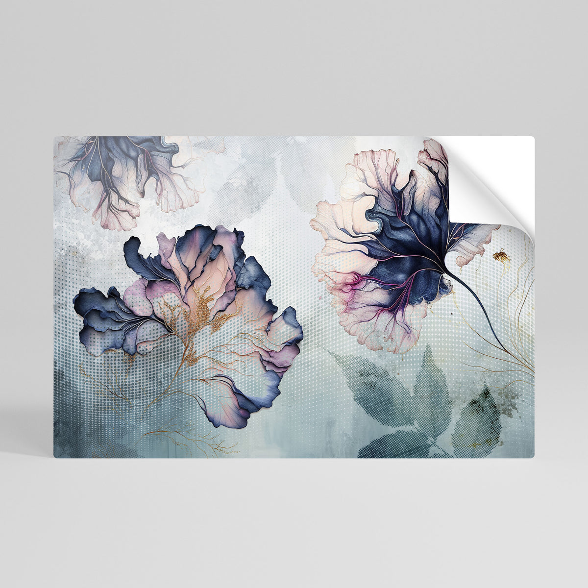 ICY BLOSSOMS Póster Autocolante Horizontal