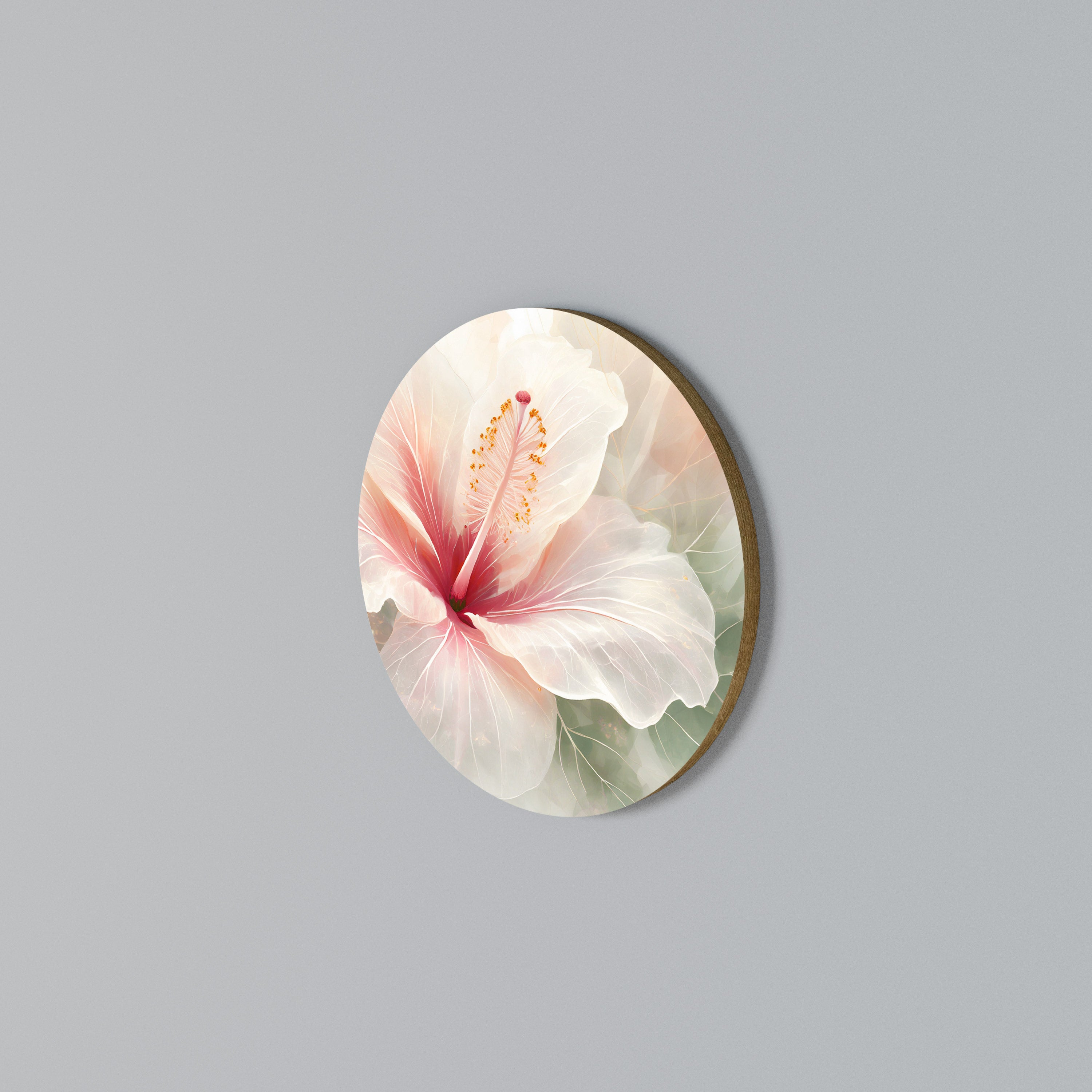 GOSSAMER FLORAL DREAM Round Wall Art