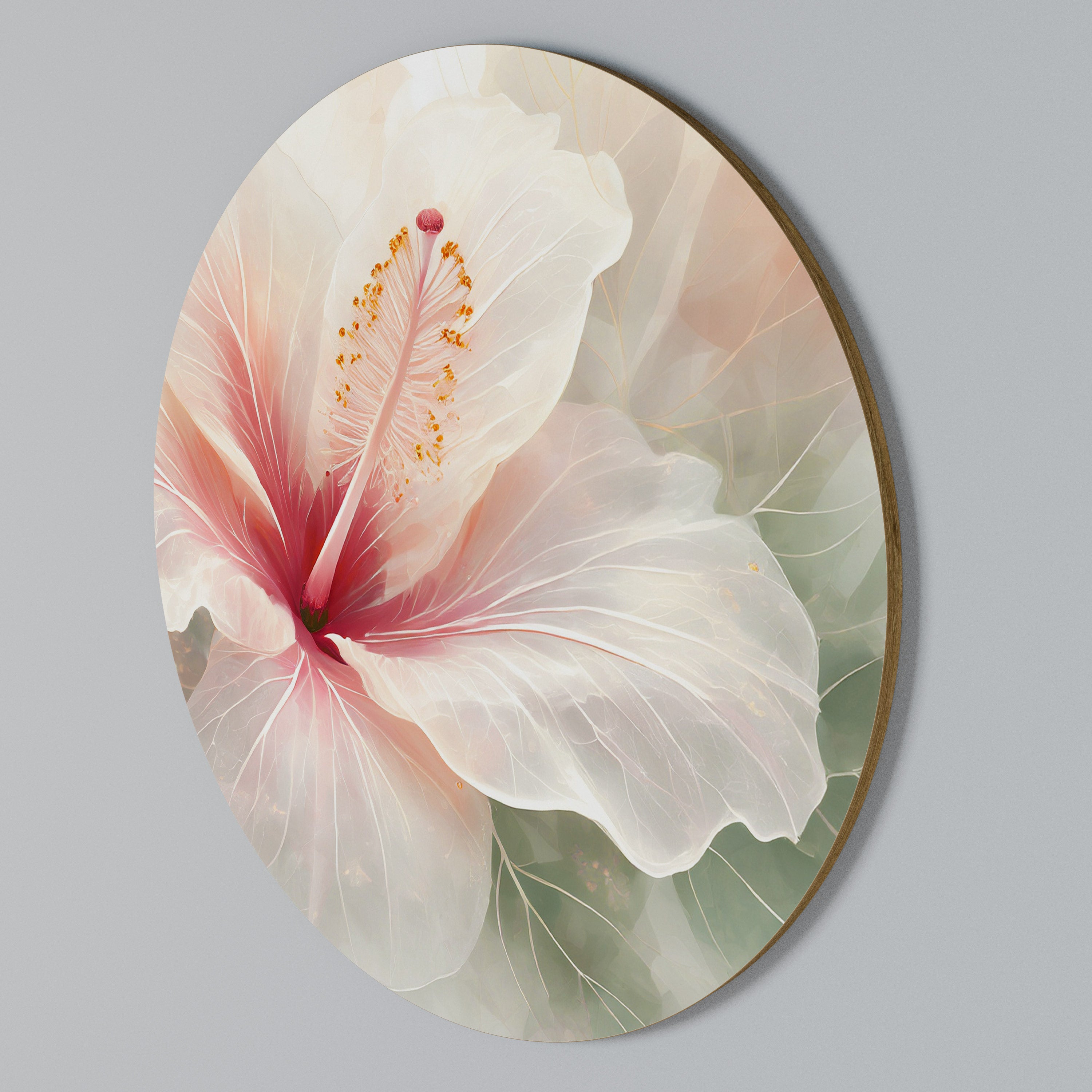 GOSSAMER FLORAL DREAM Round Wall Art