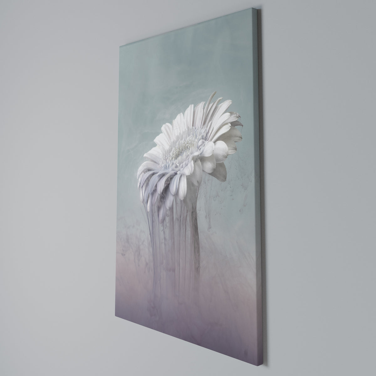 MELTING GERBERA Cuadro en lienzo vertical