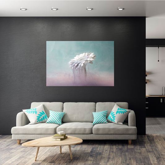 MELTING GERBERA Horizontal Canvas Print