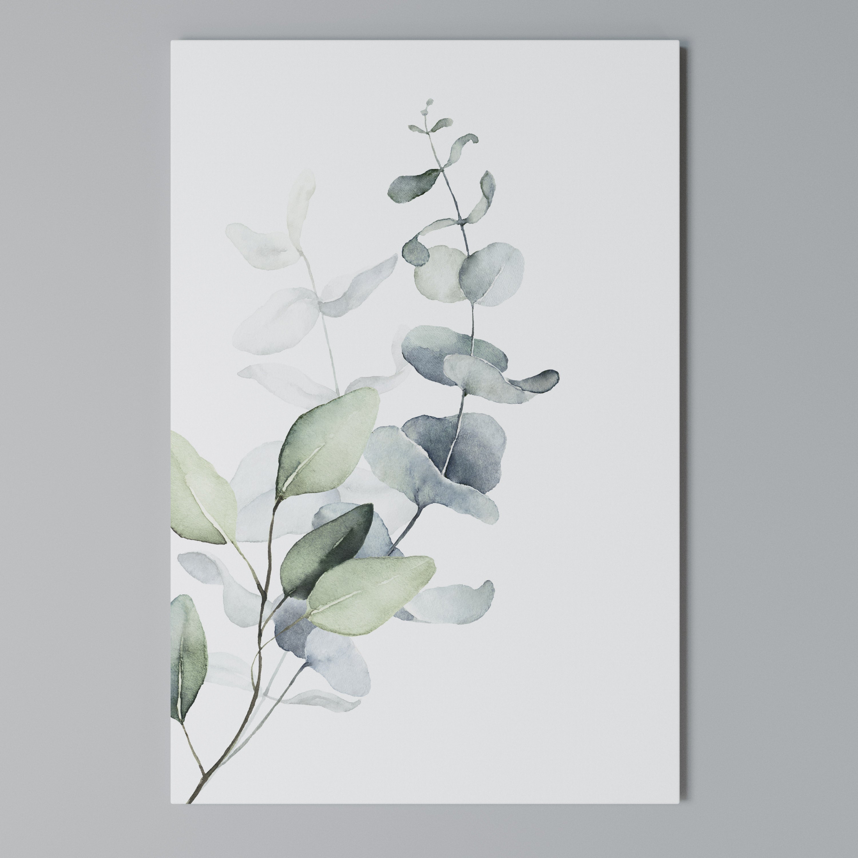 AQUA LEAF SYMPHONY Vertical Canvas Print