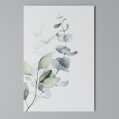 AQUA LEAF SYMPHONY Vertical Canvas Print