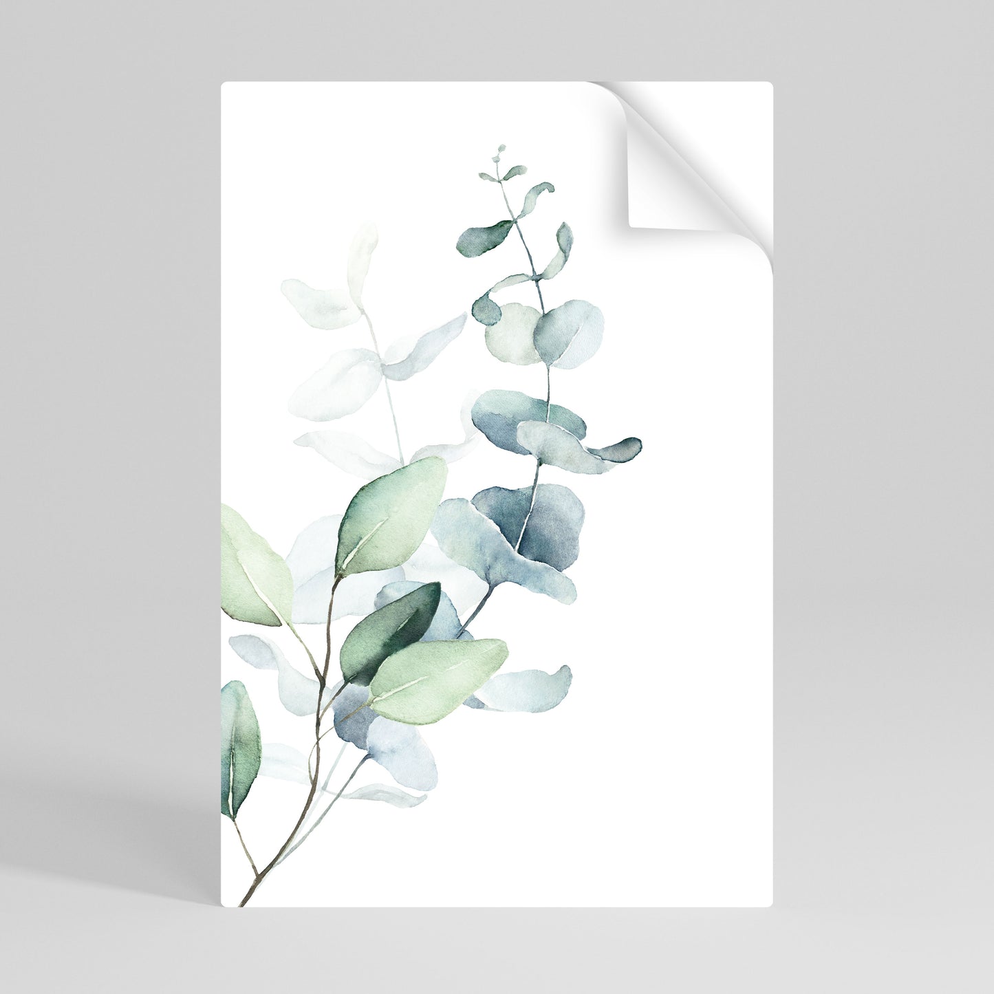 AQUA LEAF SYMPHONY Poster Verticale Adesivo