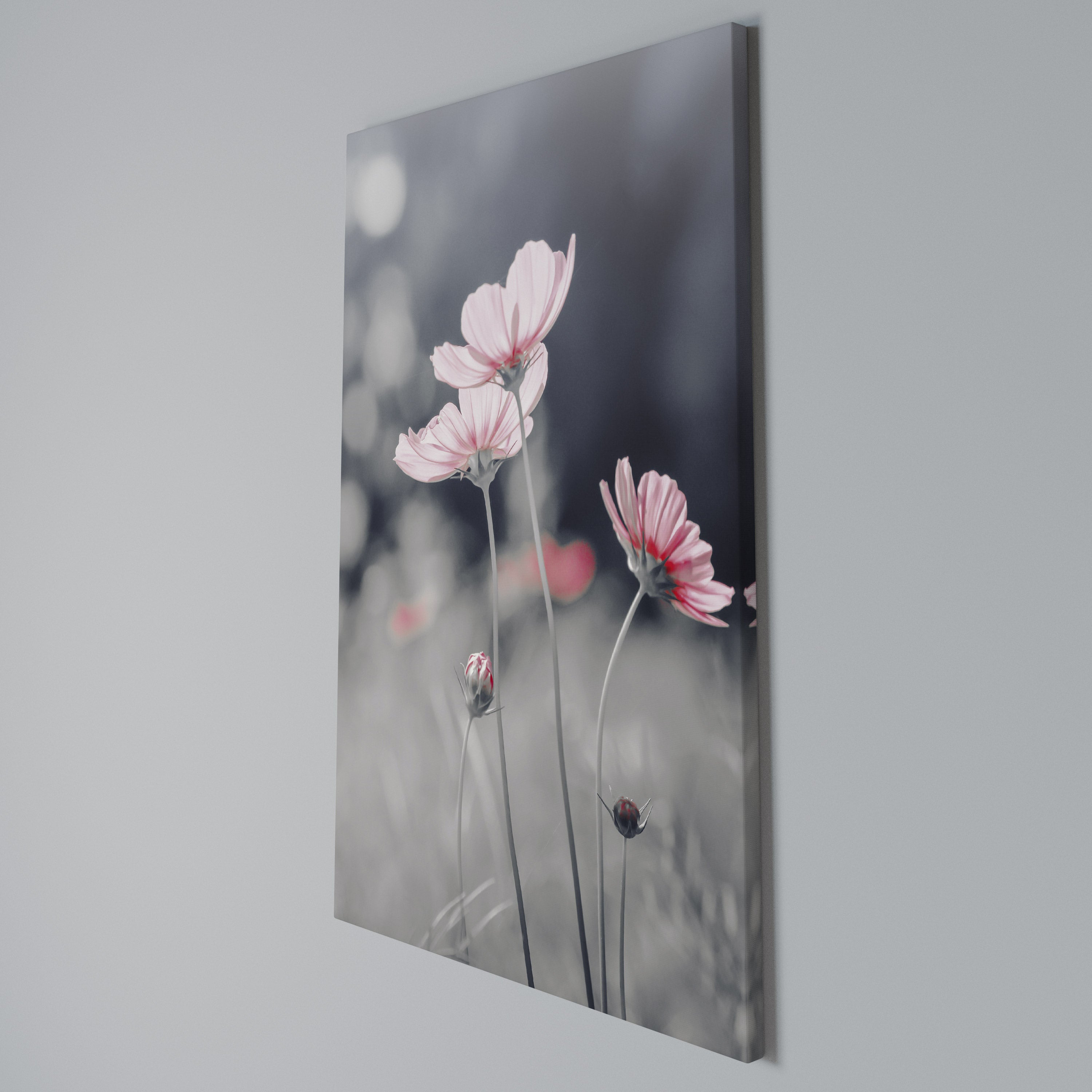SUBTLE PETAL DANCE Vertical Canvas Print